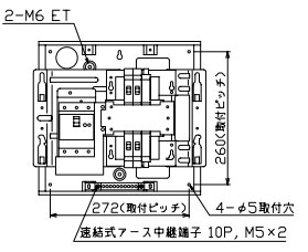MAB35042F テンパール工業 住宅用分電盤(扉付、埋込形、4+2、50A)
