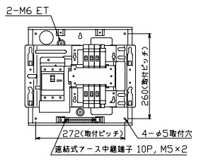 MAB35062F 十パール製作 住みか用分電盤(扉付、埋込形、6+2、50A)