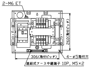MAB35082F テンパール工業 住宅用分電盤(扉付、埋込形、8+2、50A)|タロトデンキ