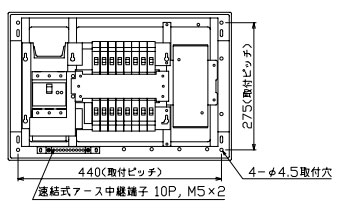 MAG31016P テンパール工業 住宅用分電盤(扉付、付属機器取付スペース付、16+0、100A)｜タロトデンキ