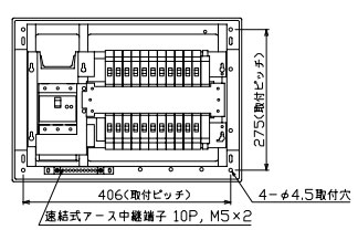 MAG310222 テンパール工業 住宅用分電盤(扉付、露出・半埋込形、22+2、100A)|タロトデンキ