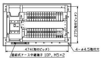 MAG310263T2 テンパール工業 太陽光発電用分電盤(扉付、露出・半埋込形、26+3、100A)｜タロトデンキ