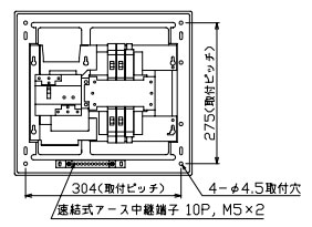 MAG33042 十パール製造 住みか用分電盤(扉付、見せびらかす・半埋込形、4+2、30A) 電設資材-花・ガーデン・DIY-ブレーカー・ブレーカーボックス