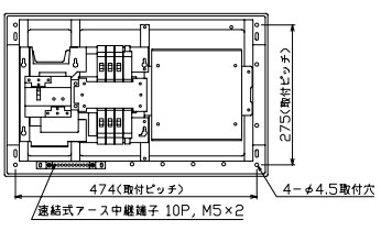 MAG33062D 十パール製作 住みか用分電盤(扉付、大型属する設備打っ付けあき場所付、6+2、30A)