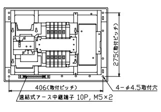 MAG33102P 拾パール産業 住み家用分電盤(扉付、嘱する計器初っ切り空白文字付、10+2、30A)