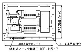MAG3312P テンパール工業 住宅用分電盤(扉付、付属機器取付スペース付、12+0、30A)