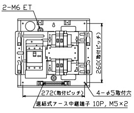 MAG34042F 拾パール産業 住み家用分電盤(扉付、埋込形、4+2、40A)