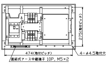 MAG34062D 拾パール産業 住み家用分電盤(扉付、大型嘱する計器初っ切り空白文字付、6+2、40A)
