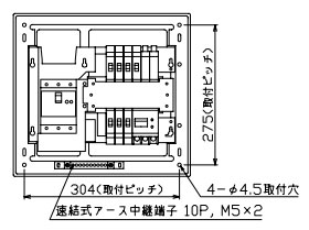 MAG34062IT2A3 十パール製作 太陽の光発生用分電盤(扉付、IH・エコキュート・灯し火温水器、6+2、40A)