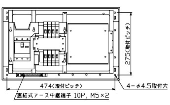 MAG3408D テンパール工業 住宅用分電盤(扉付、大型付属機器取付スペース付、8+0、40A)