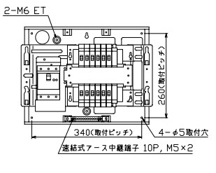 MAG34122F テンパール工業 住宅用分電盤(扉付、埋込形、12+2、40A)