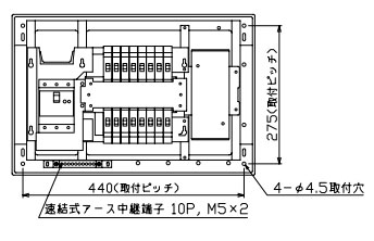 MAG3416P テンパール工業 住宅用分電盤(扉付、付属機器取付スペース付、16+0、40A)