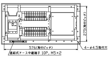MAG3420D テンパール工業 住宅用分電盤(扉付、大型付属機器取付スペース付、20+0、40A)|タロトデンキ