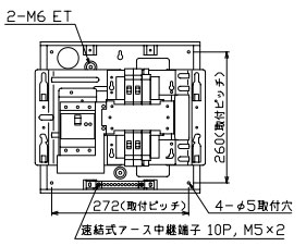 MAG35042F 拾パール産業 住み家用分電盤(扉付、埋込形、4+2、50A)