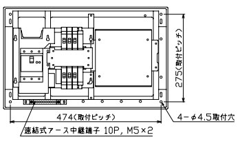 MAG35062D 拾パール産業 住み家用分電盤(扉付、大型嘱する計器初っ切り空白文字付、6+2、50A)