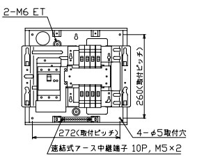 MAG3508F 十パール製作 住みか用分電盤(扉付、埋込形、8+0、50A)
