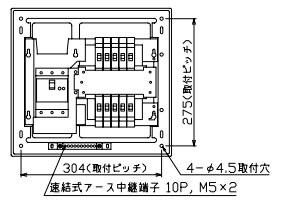 MAG3510 テンパール工業 住宅用分電盤(扉付、露出・半埋込形、10+0、50A)