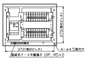 MAG35172IA2 十パール製作 住みか用分電盤(扉付、IH・エコキュート(2次送ること)、17+2、50A)