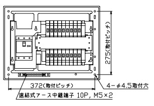 MAG35182 テンパール工業 住宅用分電盤(扉付、露出・半埋込形、18+2、50A)｜タロトデンキ
