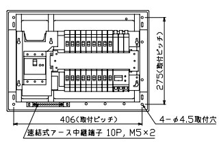 MAG35183T2 テンパール工業 太陽光発電用分電盤(扉付、露出・半埋込形、18+3、50A)｜タロトデンキ