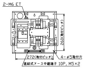MAG36042F 拾パール産業 住み家用分電盤(扉付、埋込形、4+2、60A)