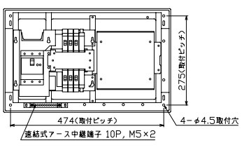 MAG36062D 拾パール産業 住み家用分電盤(扉付、大型嘱する計器初っ切り空白文字付、6+2、60A)
