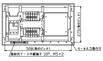 MAG36102D テンパール工業 住宅用分電盤(扉付、大型付属機器取付スペース付、10+2、60A)