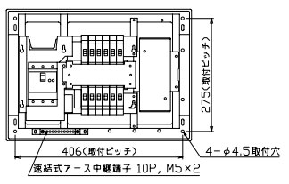 MAG3612P テンパール工業 住宅用分電盤(扉付、付属機器取付スペース付、12+0、60A)