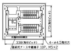 MAG36142 テンパール工業 住宅用分電盤(扉付、露出・半埋込形、14+2、60A)