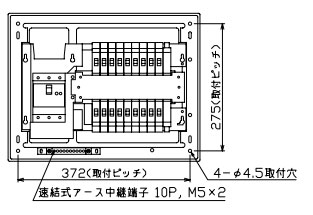 MAG36182 テンパール工業 住宅用分電盤(扉付、露出・半埋込形、18+2、60A)