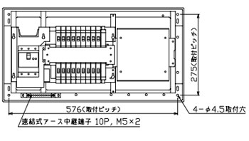 MAG36182D テンパール工業 住宅用分電盤(扉付、大型付属機器取付スペース付、18+2、60A)|タロトデンキ