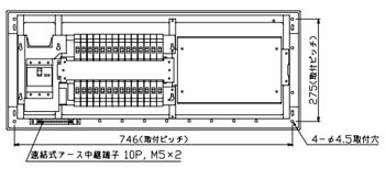 MAG3628W テンパール工業 住宅用分電盤(扉付、ワイド付属機器取付スペース付、28+0、60A)｜タロトデンキ