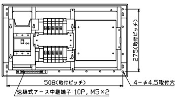 MAG37102D 十パール製造 住みか用分電盤(扉付、大型属する機材滑りだしあき場所付、10+2、75A) 花・ガーデン・DIY-木材・建築資材・設備-ブレーカー・ブレーカーボックス