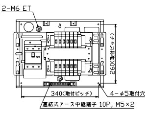 MAG37122F 十パール製作 住みか用分電盤(扉付、埋込形、12+2、75A)