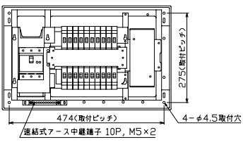 MAG3720P テンパール工業 住宅用分電盤(扉付、付属機器取付スペース付、20+0、75A)｜タロトデンキ