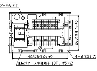 MAG37222F テンパール工業 住宅用分電盤(扉付、埋込形、22+2、75A)｜タロトデンキ