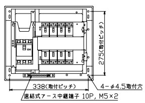 VAG34082 テンパール工業 住宅用分電盤(扉なし、露出・半埋込形、8+2、40A) 26,168円