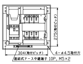 VAG36062 拾パール産業 住み家用分電盤(扉なし、見せびらかす・半埋込形、6+2、60A)