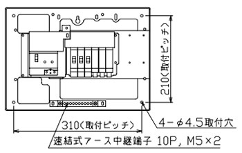 YAG23033S 十パール製造 住みか用分電盤(扉なし、横一列印字機、単2、3+3、30A) 花・ガーデン・DIY-ブレーカー・ブレーカーボックス-電設資材