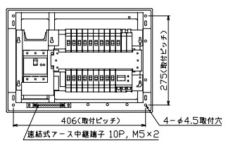 YAG310182IT2A2 テンパール工業 太陽光発電用分電盤(扉なし、IH・エコキュート、18+2、100A)|タロトデンキ