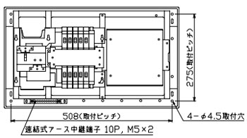 YAG33102D テンパール工業 住宅用分電盤(扉なし、大型付属機器取付スペース付、10+2、30A)