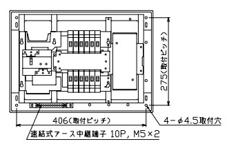 YAG3312P テンパール工業 住宅用分電盤(扉なし、付属機器取付スペース付、12+0、30A) 23,589円