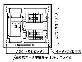 YAG34062IT2A2 テンパール工業 太陽光発電用分電盤(扉なし、IH・エコキュート、6+2、40A)｜タロトデンキ