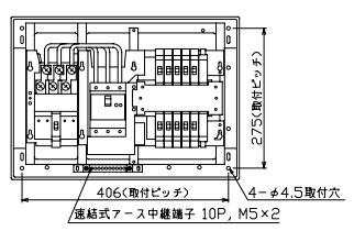 YAG34102IB2 テンパール工業 住宅用分電盤(扉なし、IH・エコキュート(端子台付)、10+2、40A)