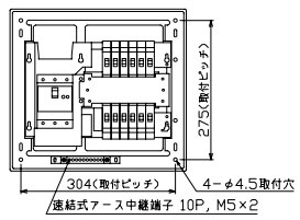 YAG3412 拾パール産業 住み家用分電盤(扉なし、見せびらかす・半埋込形、12+0、40A)