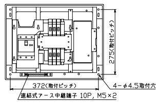 YAG36062P テンパール工業 住宅用分電盤(扉なし、付属機器取付スペース付、6+2、60A)