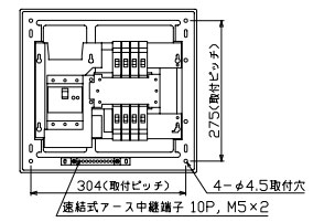 YAG3608 テンパール工業 住宅用分電盤(扉なし、露出・半埋込形、8+0、60A)