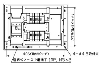 YAG36102P 什パール製作 住み家用分電盤(扉なし、嘱する機械打っ付け空白文字付、10+2、60A) ブレーカー・ブレーカーボックス-電設資材-花・ガーデン・DIY