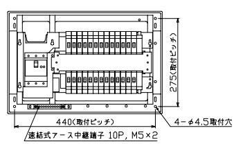 YAG36252IA2 テンパール工業 住宅用分電盤(扉なし、IH・エコキュート(2次送り)、25+2、60A)｜タロトデンキ