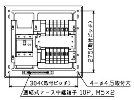 YAG3712 テンパール工業 住宅用分電盤(扉なし、露出・半埋込形、12+0、75A) 27,335円